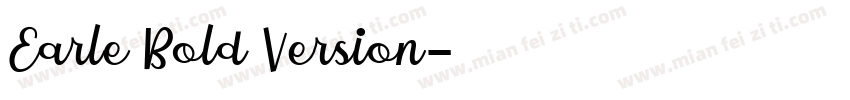 Earle Bold Version字体转换